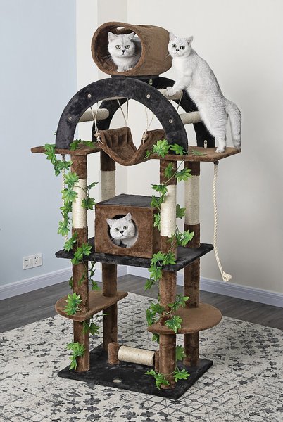 Go Pet Club 71-in Forest with Leaves Cat Tree, Blue/ Brown slide 1 of 3