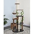 Go Pet Club 74-in Forest with Leaves Cat Tree, Black/ Brown