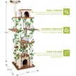 GO PET CLUB 85-in Forest with Leaves Cat Tree, Beige/ Brown - Chewy.com