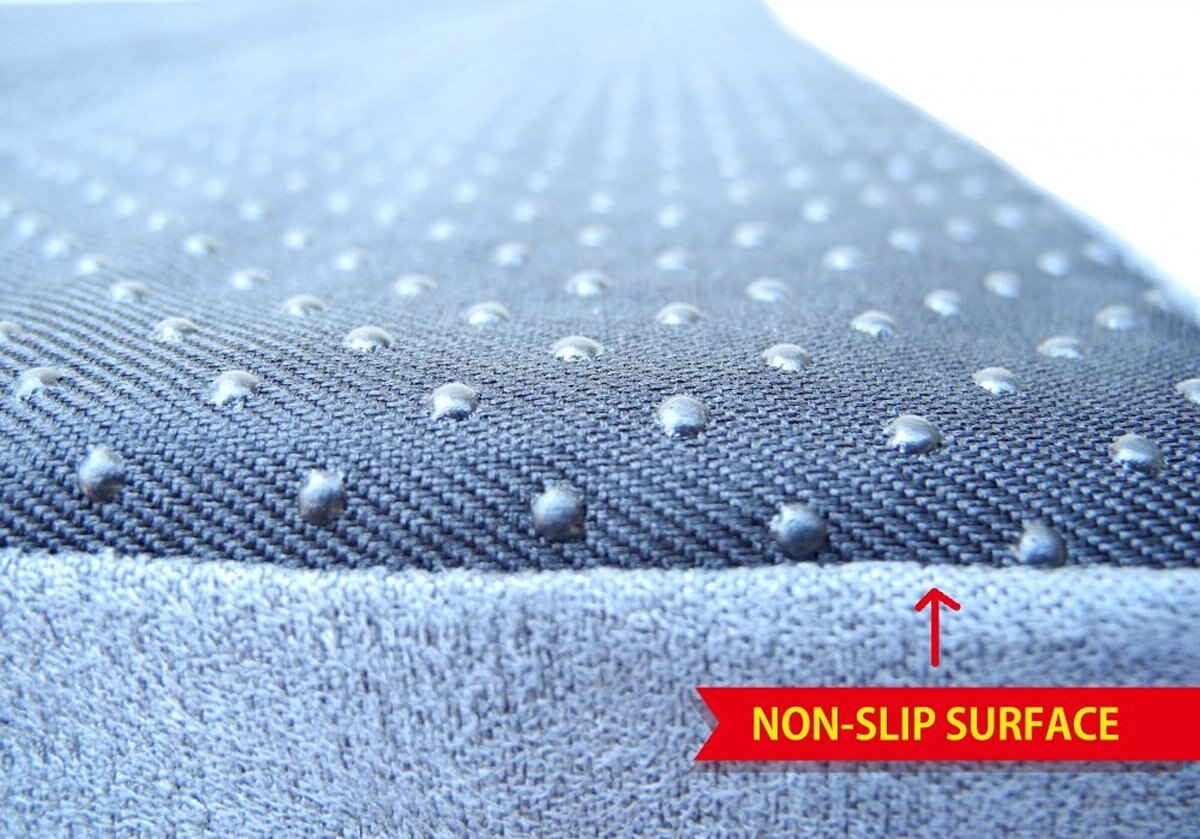 GO PET CLUB 4" Memory Foam Pillow Cat & Dog Bed, Charcoal, Large