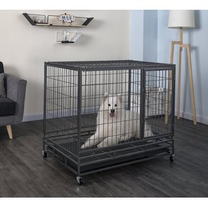 SMONTER Heavy Duty Dog Crate & Playpen, 46-in - Chewy.com