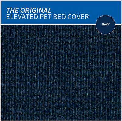 Show full view: Coolaroo Replacement Cover for Steel-Framed Elevated Dog Bed, Navy Blue, Medium slide 7 of 8