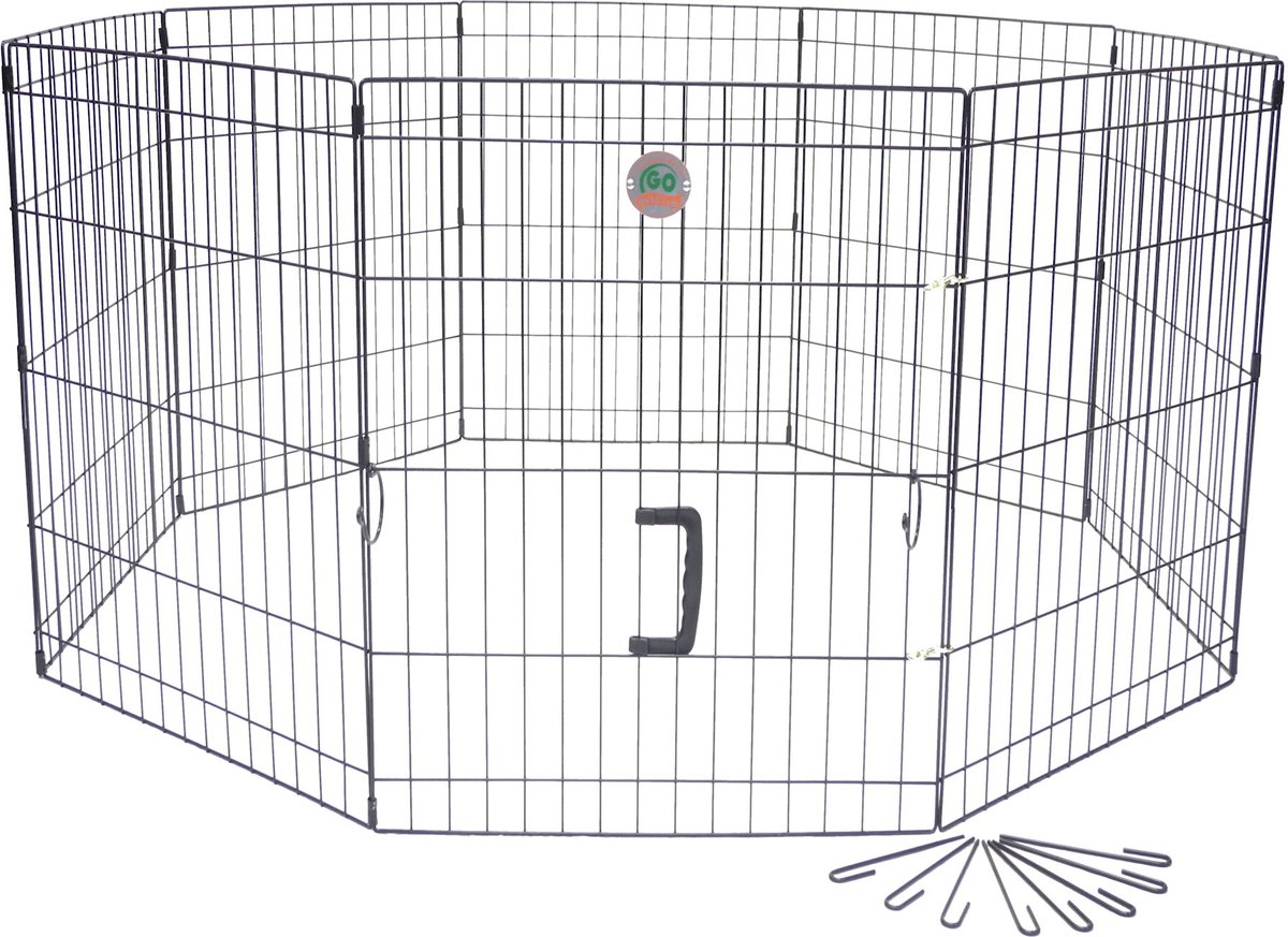 GO PET CLUB Foldable Wire Dog Exercise Pen, XLarge