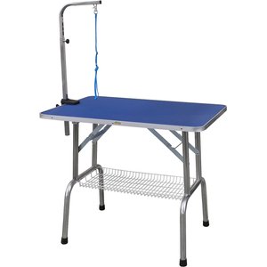 Go Pet Club Heavy Duty Stainless Steel Pet Grooming Table, Blue, Large