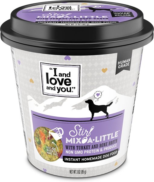 I and Love and You Stir-Mix-A-Little Turkey & Bone Broth Instant Home Made Dog Food
