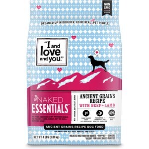 I and Love and You Naked Essentials Ancient Grain Beef and Lamb Recipe Dry Dog Food, 4-lb bag