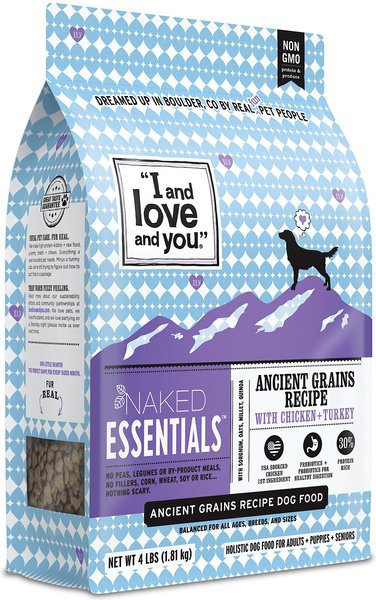 I and Love and You Naked Essentials Ancient Grain Chicken and Turkey Recipe Dry Dog Food, 4-lb bag slide 1 of 3