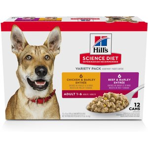 HILL'S SCIENCE DIET Variety Pack Adult Canned Dog Food, 13-oz, case of