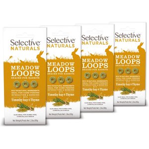 Science Selective Naturals Meadow Loops Rabbit Treats, 2.8-oz bag, case of 4