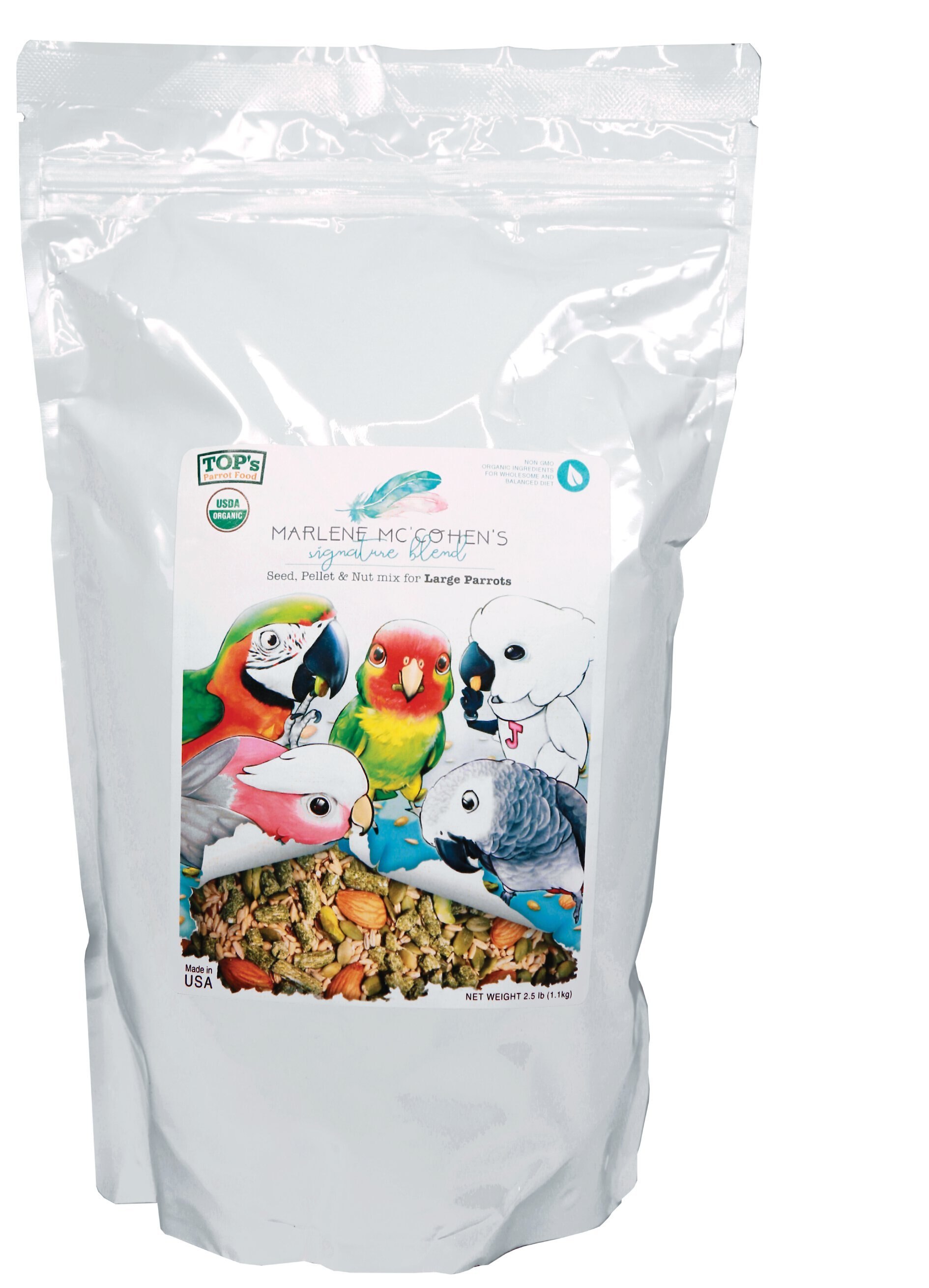 TOP’s Parrot Food Organic Marlene Mc’Cohen's Signature Blend Large Parrot Food, 2.5-lb bag