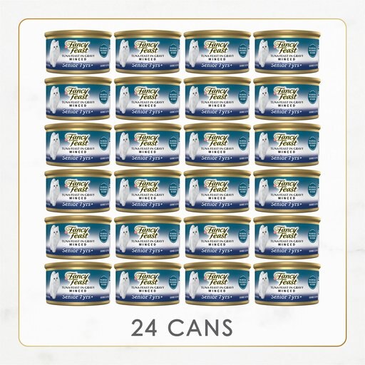 Fancy Feast Tuna Feast in Gravy Minced Senior 7+ Canned Cat Food, 3-oz can, case of 24