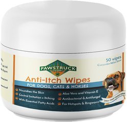 Pawstruck Anti-Itch Dog, Cat & Horse Wipes, 50 count