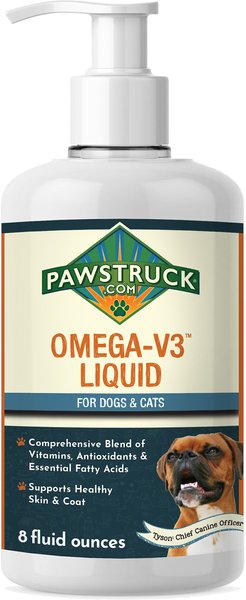 Pawstruck Omega-V3 Liquid Dog & Cat Supplement, 8-oz bottle slide 1 of 2