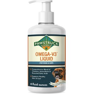 Pawstruck Omega-V3 Liquid Dog & Cat Supplement, 8-oz bottle