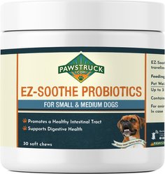 Pawstruck EZ-Soothe Probiotic Soft Chews Small & Medium Dog Supplement, 30 count