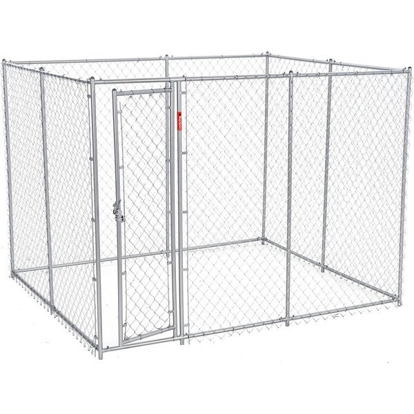 LUCKY DOG Chain Link Dog Kennel, 6 x 5 x 10 ft