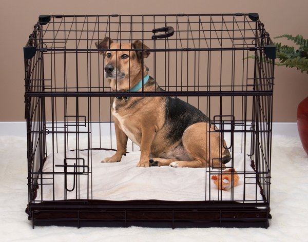 Lucky Dog Sliding Double Door Wire Dog Crate, 30 inch slide 1 of 10