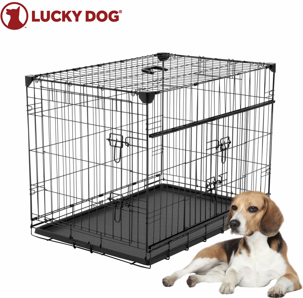 Dog crate with side hot sale door