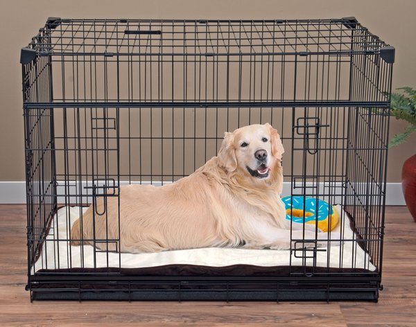 Lucky Dog Sliding Double Door Wire Dog Crate, 42 inch slide 1 of 10