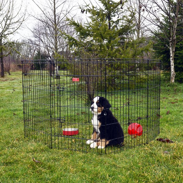 Yaheetech 2 Panels Metal Dog Playpen Fence - 40H