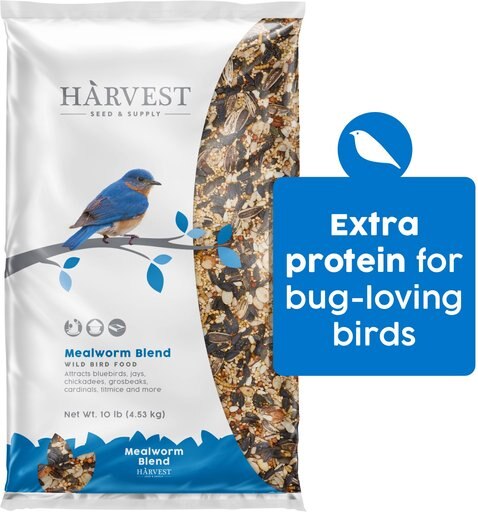 Harvest Seed & Supply Mealworm Corn Free Wild Bird Food, 10-lb bag
