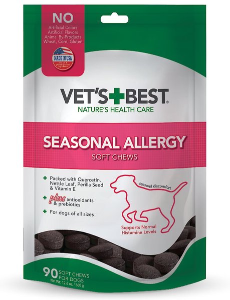 Vet's Best Chicken Flavored Soft Chews Allergy Supplement for Dogs, 90 count slide 1 of 8