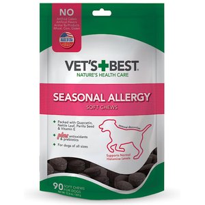 Vet's Best Chicken Flavored Soft Chews Allergy Supplement for Dogs, 90 count