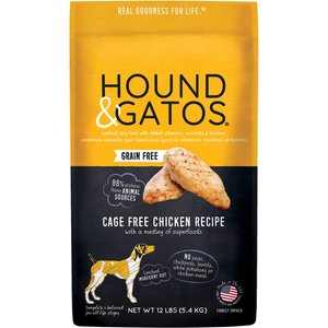 Hound & Gatos Grain-Free Cage Free Chicken Recipe Dry Dog Food, 12-lb bag
