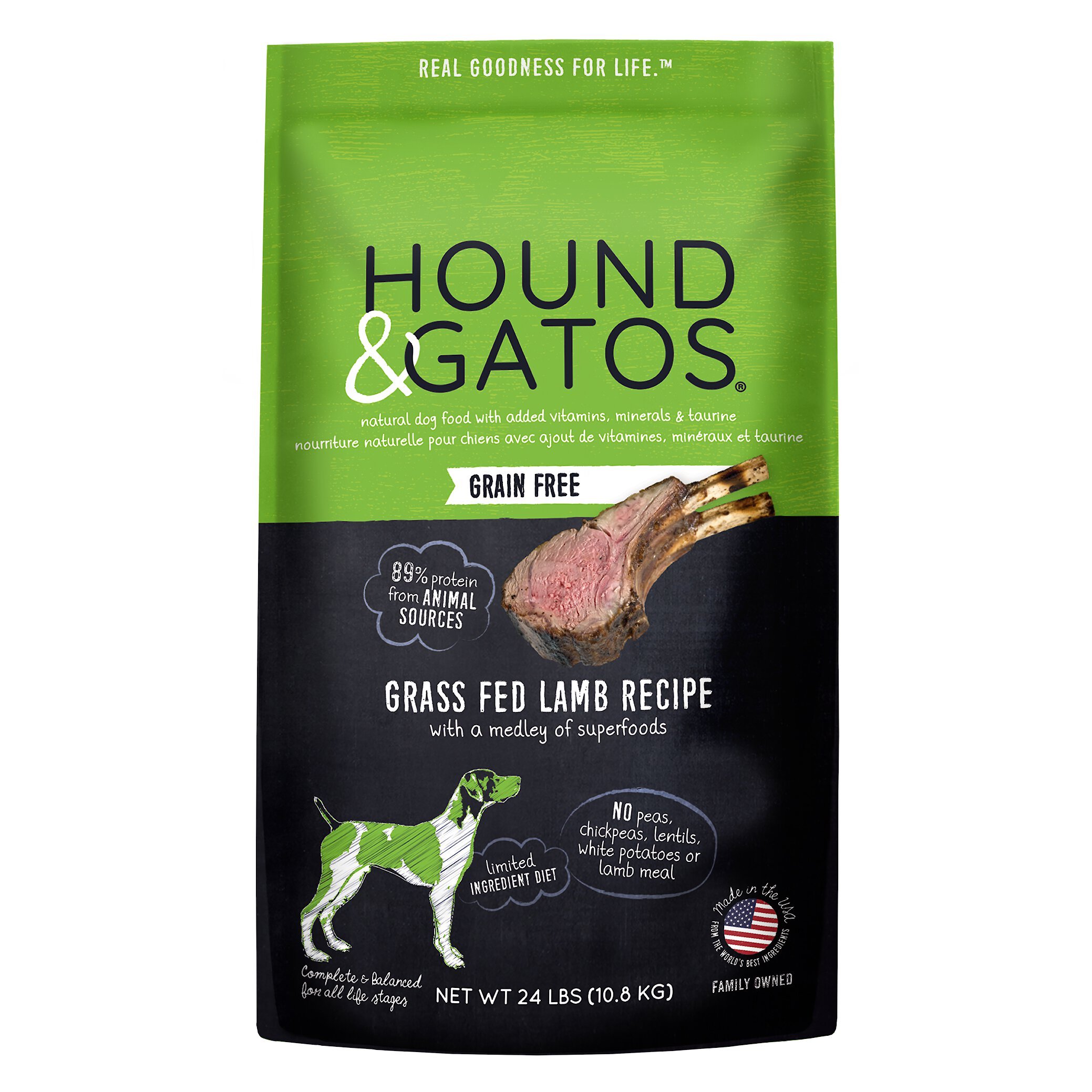 HOUND GATOS Grain Free Lamb Recipe Dry Dog Food reviews Chewy