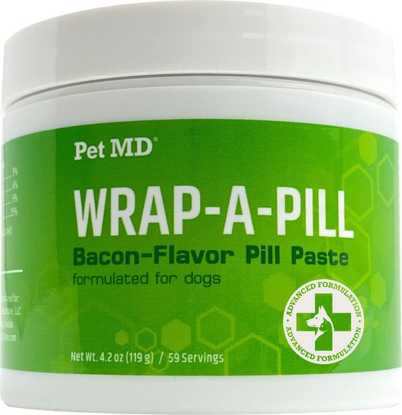 Pet MD Wrap-A-Pill Bacon Flavor Pill Paste Dog & Cat Supplement, 4.2-oz tub slide 1 of 7