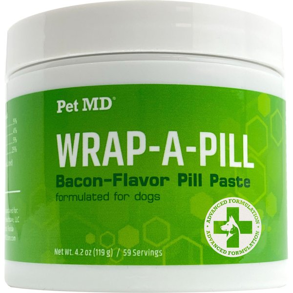 PET MD WrapAPill Peanut Butter Flavor Pill Paste Dog & Cat Supplement, 4.2oz tub