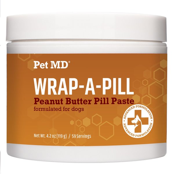 Pet MD Wrap-A-Pill Peanut Butter Flavor Pill Paste Dog & Cat Supplement, 4.2-oz tub slide 1 of 7