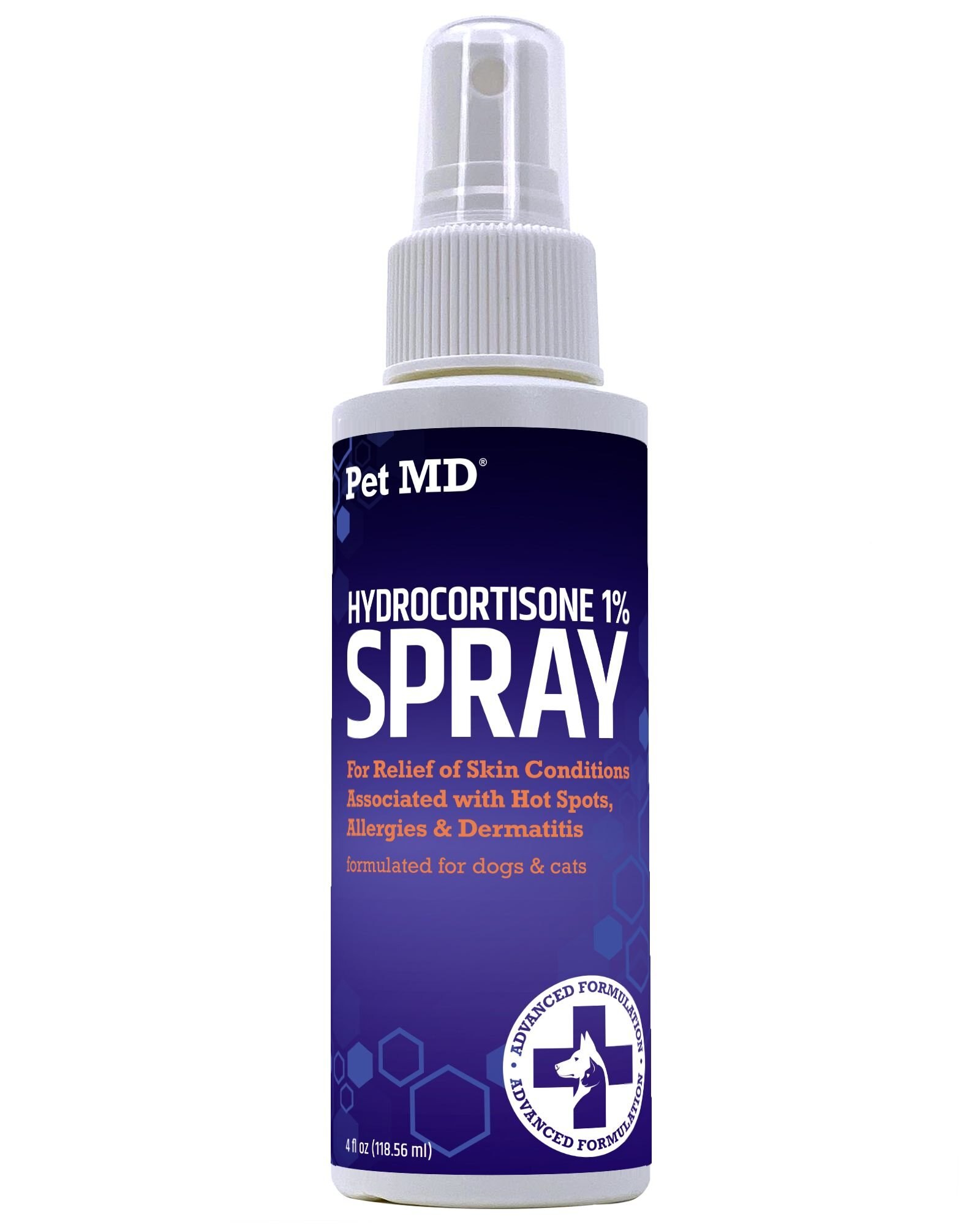 PET MD Hydrocortisone Itch Relief Pet Hot Spot Spray, 4oz bottle