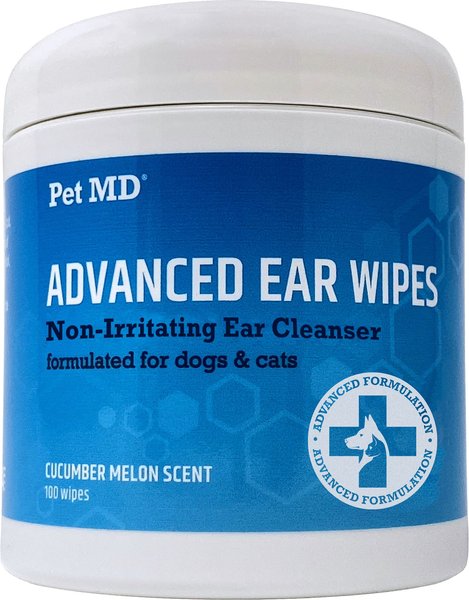 Pet MD Advanced Dog & Cat Ear Cleaner Wipes, 100 count slide 1 of 7