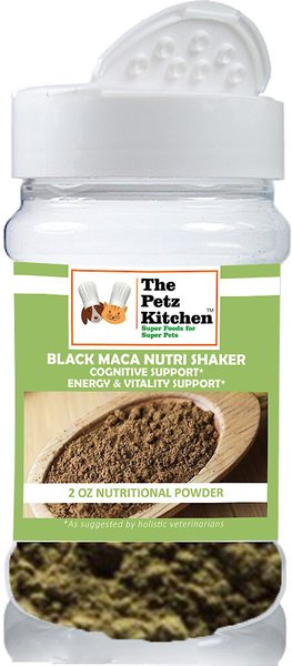 The Petz Kitchen Black Maca Powder Dog & Cat Supplement, 2-oz jar slide 1 of 2
