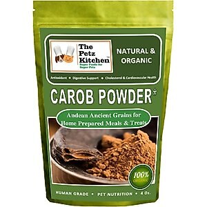 The Petz Kitchen Carob Powder Dog & Cat Supplement, 4-oz bag