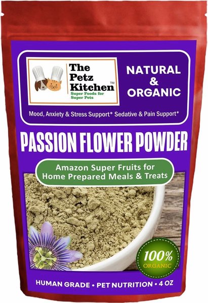 The Petz Kitchen Passion Flower Powder Dog & Cat Supplement, 4-oz bag slide 1 of 3