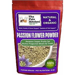 The Petz Kitchen Passion Flower Powder Dog & Cat Supplement, 8-oz bag