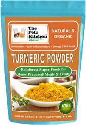 The Petz Kitchen Turmeric Powder Dog & Cat Supplement, 4-oz bag