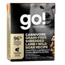Go! Solutions Carnivore Grain-Free Shredded Lamb & Wild Boar Recipe Dog Food, 12.5-oz, case of 12