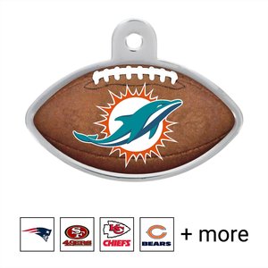 Quick-Tag NFL Football Personalized Dog & Cat ID Tag, Large, Miami Dolphins