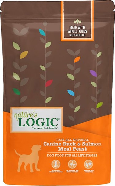 Nature's Logic Canine Duck & Salmon Meal Feast All Life Stages Dry Dog Food, 25-lb bag slide 1 of 9