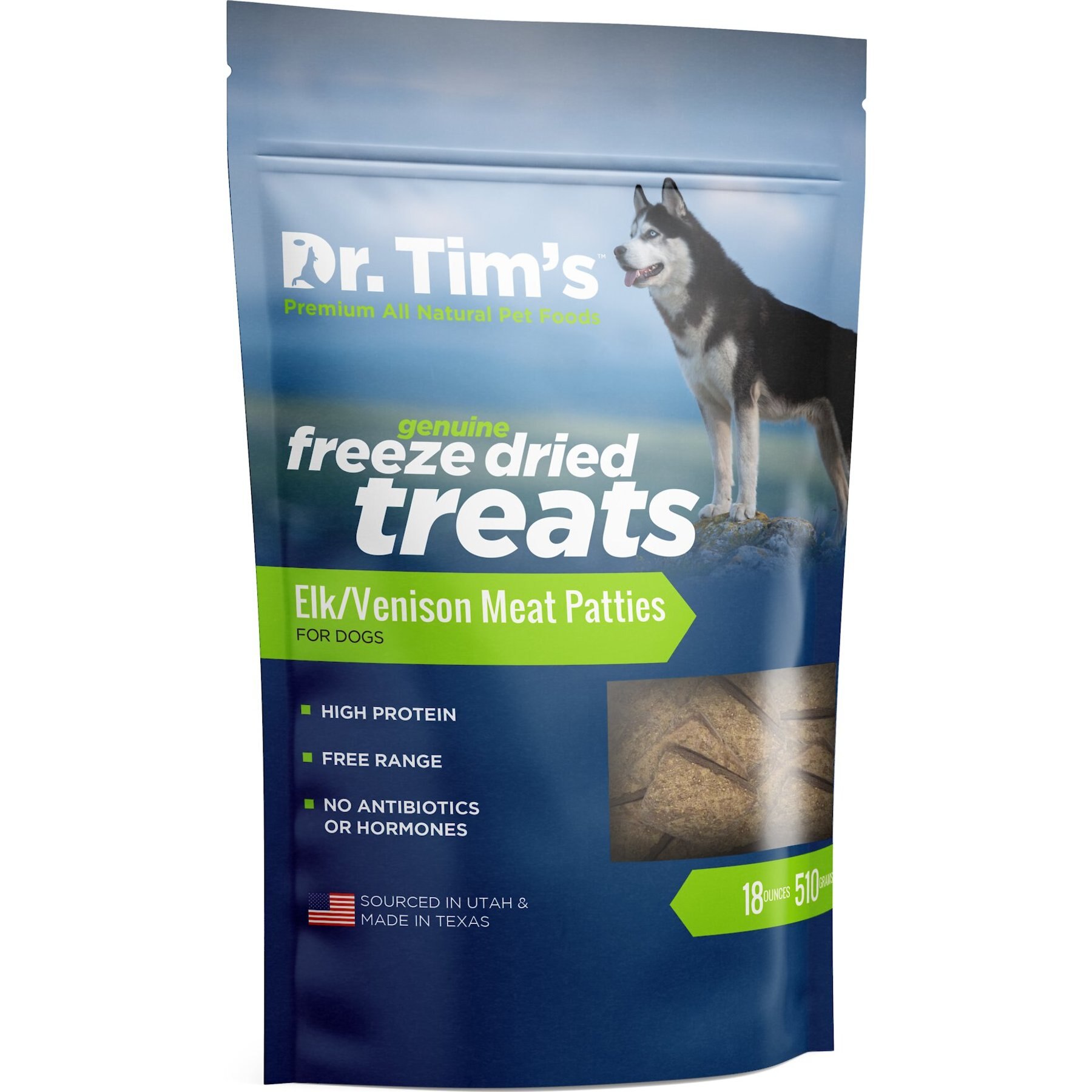 Dr. Tim's Freeze Dried Elk & Venison Meat Patties Dog Treats Dr. Tim's Freeze Dried Elk & Venison Meat Patties Dog Treats