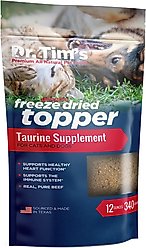 Dr. Tim's Beef Taurine Supplement Freeze-Dried Dog & Cat Food Topper, 12-oz bag
