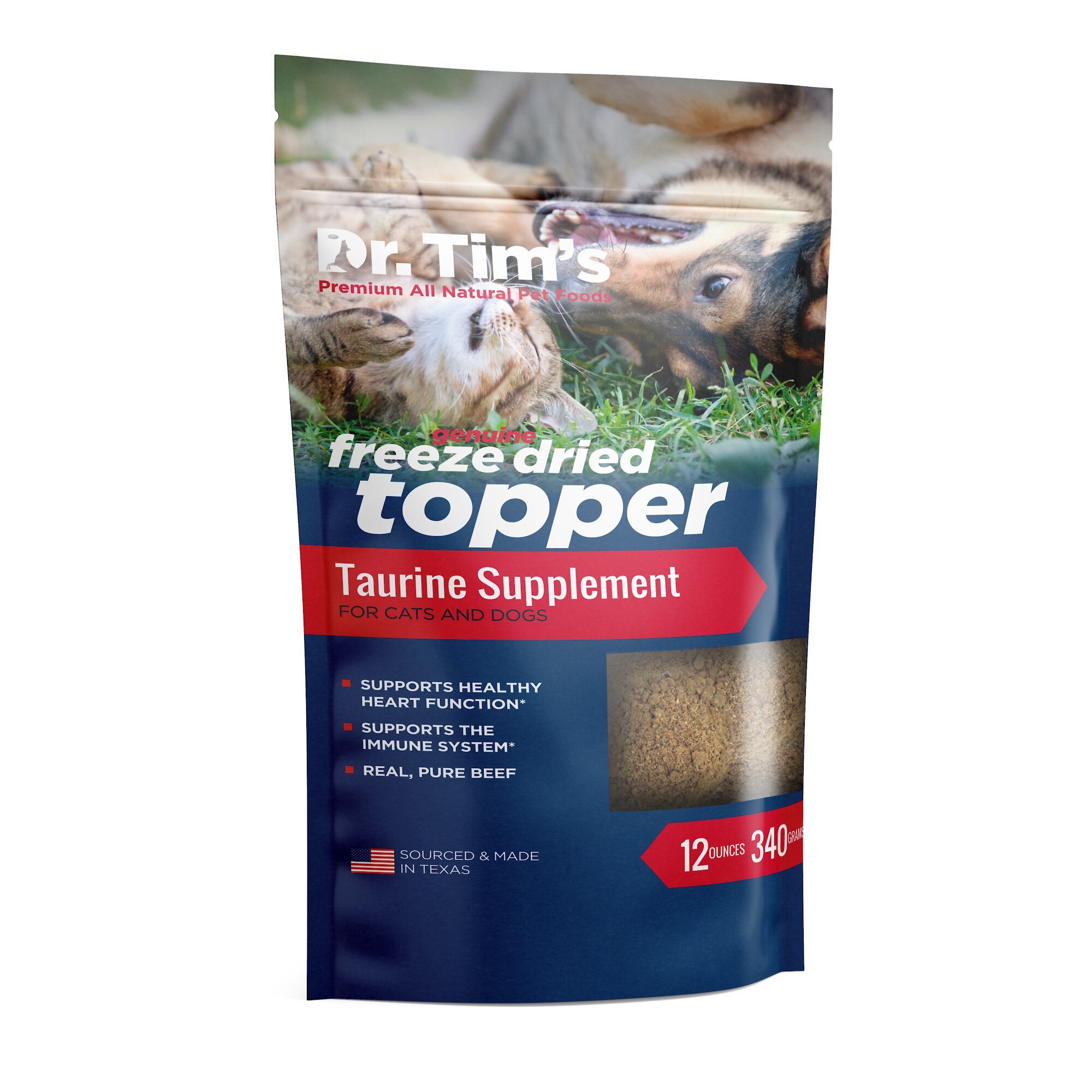 DR. TIM'S Beef Taurine Supplement FreezeDried Dog & Cat Food Topper