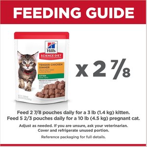 Hill's Science Diet Kitten Tender Chicken Recipe Cat Food, 2.8-oz pouch, case of 24