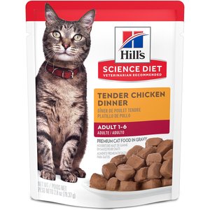 Hill's Science Diet Adult Tender Chicken Recipe Cat Food, 2.8 oz pouch, case of 24