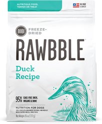 BIXBI Rawbble Duck Recipe Grain-Free Freeze-Dried Dog Food, 26-oz bag