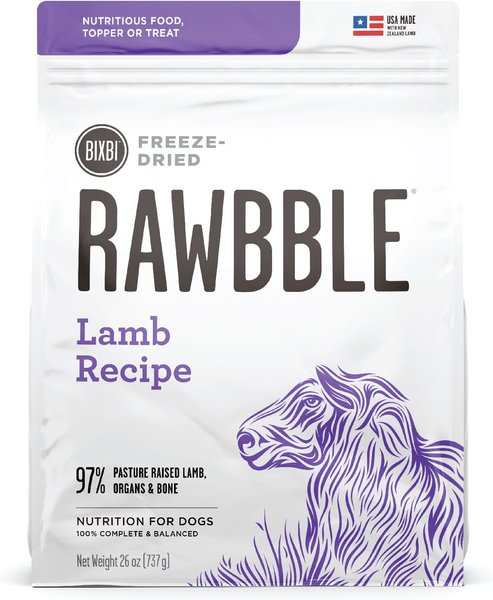 BIXBI Rawbble Lamb Recipe Grain-Free Freeze-Dried Dog Food, 26-oz bag slide 1 of 8
