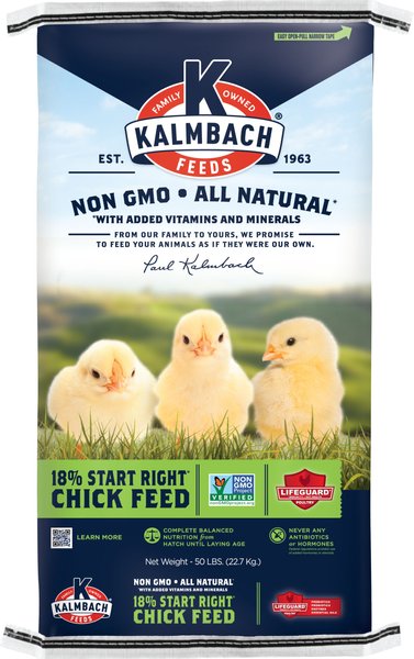 Kalmbach Feeds All Natural Non-GMO 18% Protein Start Right Chick Feed, 50-lb bag slide 1 of 10